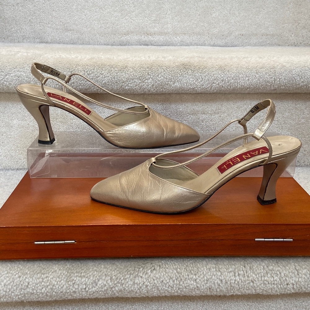 vaneli gold slingback